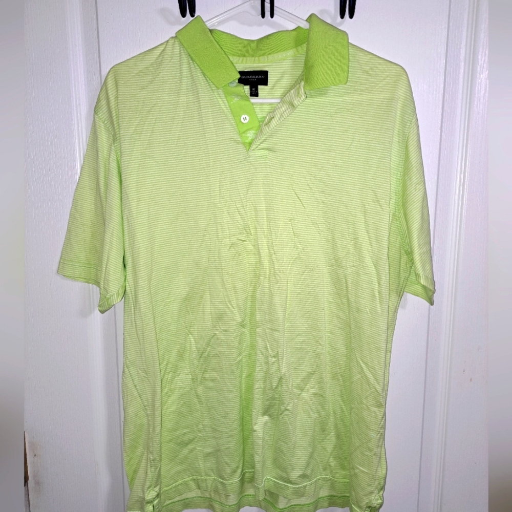 Burberry Golf Cotton Polo Shirt Size Medium